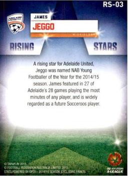 2015-16 Tap 'N' Play Football Federation Australia - Rising Stars #RS-03 James Jeggo Back