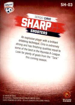2015-16 Tap 'N' Play Football Federation Australia - Sharp Shooters #SH-03 Sergio Cirio Back