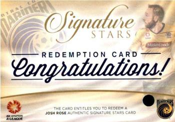 2015-16 Tap 'N' Play Football Federation Australia - Signature Stars Redemption #SSR-05 Josh Rose Front