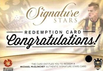 2015-16 Tap 'N' Play Football Federation Australia - Signature Stars Redemption #SSR-11 Michael McGlinchey Front
