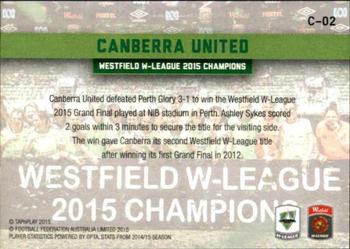 2015-16 Tap 'N' Play Football Federation Australia - Champions #C-02 Canberra United Back