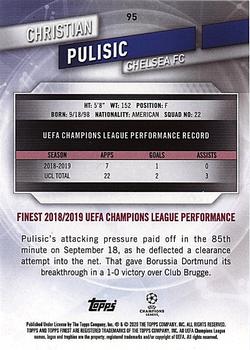 2019-20 Finest UEFA Champions League - Blue #95 Christian Pulisic Back