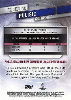 2019-20 Finest UEFA Champions League - Green #95 Christian Pulisic Back