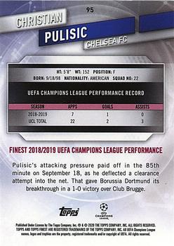 2019-20 Finest UEFA Champions League - Gold #95 Christian Pulisic Back