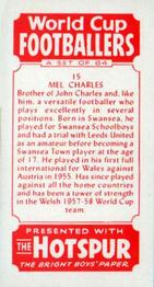 1958 D.C. Thomson Rover World Cup Footballers #15 Mel Charles Back