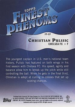 2019-20 Finest UEFA Champions League - Finest Phenoms Gold #FP-CP Christian Pulisic Back
