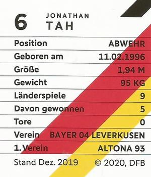 2020 REWE DFB Fussballstars #6 Jonathan Tah Back