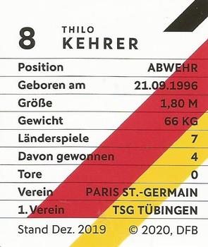 2020 REWE DFB Fussballstars #8 Thilo Kehrer Back