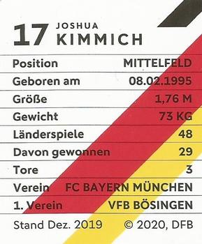 2020 REWE DFB Fussballstars #17 Joshua Kimmich Back