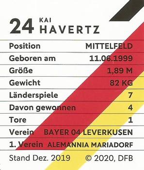 2020 REWE DFB Fussballstars #24 Kai Havertz Back