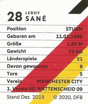 2020 REWE DFB Fussballstars #28 Leroy Sane Back