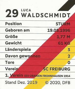 2020 REWE DFB Fussballstars #29 Luca Waldschmidt Back