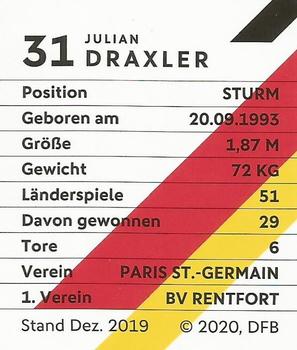 2020 REWE DFB Fussballstars #31 Julian Draxler Back