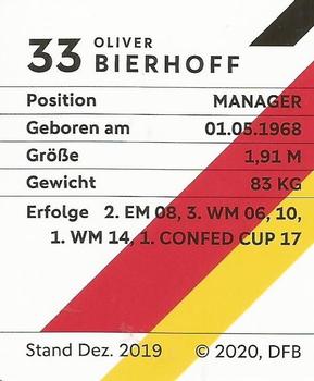 2020 REWE DFB Fussballstars #33 Oliver Bierhoff Back