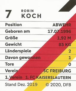 2020 REWE DFB Fussballstars - Glitzer #7 Robin Koch Back