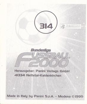 1999-00 Panini Bundesliga Stickers #314 Oumar Konde Back