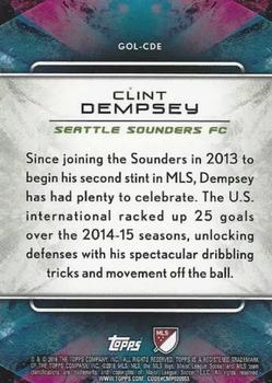 2016 Topps Apex MLS - Golazo! Blue #GOL-CDE Clint Dempsey Back