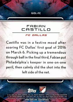 2016 Topps Apex MLS - Golazo! Blue #GOL-FC Fabian Castillo Back