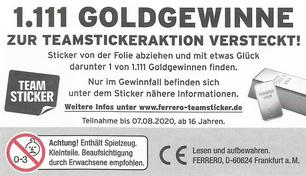 2020 Ferrero EM 2020 DFB Team #K5 Timo Werner Back