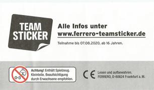 2020 Ferrero EM 2020 DFB Team #T1 Die Mannschaft 2020 Back