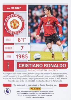 2019-20 Panini Chronicles - Contenders Historic Rookie Ticket Autographs #HT-CR7 Cristiano Ronaldo Back