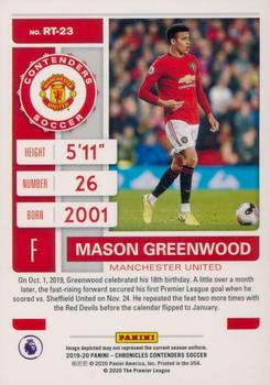 2019-20 Panini Chronicles - Contenders Rookie Ticket Red #RT-23 Mason Greenwood Back