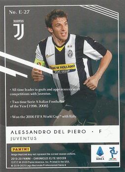 2019-20 Panini Chronicles - Elite #E-27 Alessandro Del Piero Back