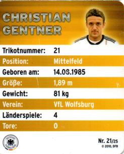2010 Rewe DFB Team #21 Christian Gentner Back