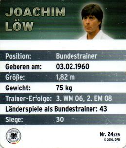 2010 Rewe DFB Team #24 Joachim Low Back