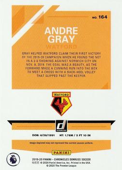 2019-20 Panini Chronicles - Donruss Press Proof Red Laser #164 Andre Gray Back