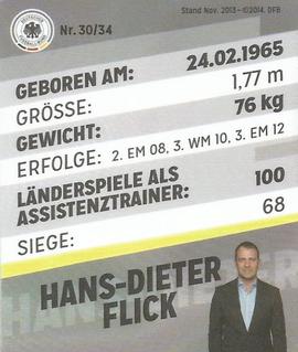 2014 REWE DFB 2014 Team #30 Hans-Dieter Flick Back