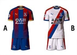 2018-19 Merlin Premier League 2019 #157a / 157b Crystal Palace Home Kit / Away Kit Front