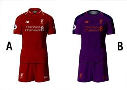 2018-19 Merlin Premier League 2019 #162a / 162b Liverpool Home Kit / Away Kit Front