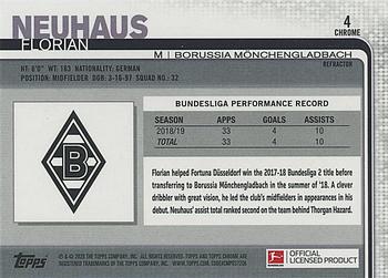 2019-20 Topps Chrome Bundesliga - Refractor #4 Florian Neuhaus Back