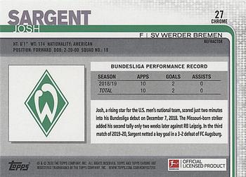 2019-20 Topps Chrome Bundesliga - Refractor #27 Josh Sargent Back