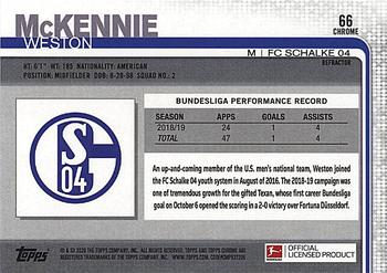 2019-20 Topps Chrome Bundesliga - Refractor #66 Weston McKennie Back