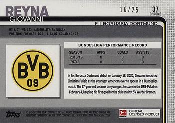 2019-20 Topps Chrome Bundesliga - Orange #37 Giovanni Reyna Back