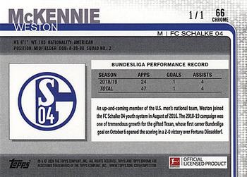 2019-20 Topps Chrome Bundesliga - Superfractor #66 Weston McKennie Back