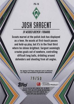 2019-20 Topps Chrome Bundesliga - Future Stars Autographs #FS-15 Josh Sargent Back