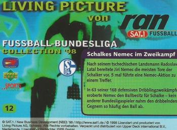 1998 Upper Deck 3D Living Pictures Fussball Bundesliga #12 Jiri Nemec Back