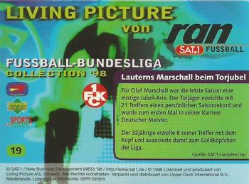 1998 Upper Deck 3D Living Pictures Fussball Bundesliga #19 Olaf Marschall Back