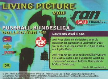 1998 Upper Deck 3D Living Pictures Fussball Bundesliga #25 Axel Roos Back