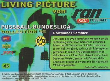 1998 Upper Deck 3D Living Pictures Fussball Bundesliga #45 Matthias Sammer Back