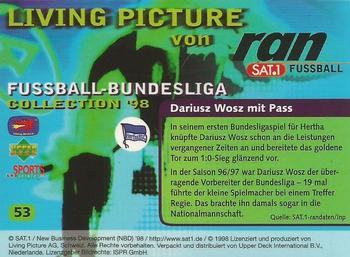 1998 Upper Deck 3D Living Pictures Fussball Bundesliga #53 Dariusz Wosz Back