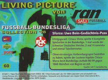 1998 Upper Deck 3D Living Pictures Fussball Bundesliga #60 Ciriaco Sforza Back