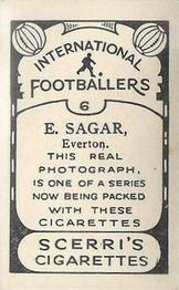 1936 Scerri's Cigarettes International Footballers #6. Ted Sagar Back