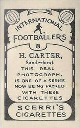 1936 Scerri's Cigarettes International Footballers #8. Raich Carter Back
