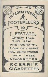 1936 Scerri's Cigarettes International Footballers #10. Jackie Bestall Back