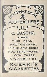 1936 Scerri's Cigarettes International Footballers #11. Cliff Bastin Back