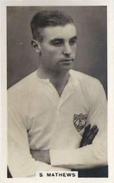 1936 Scerri's Cigarettes International Footballers #17. Stanley Mathews Front